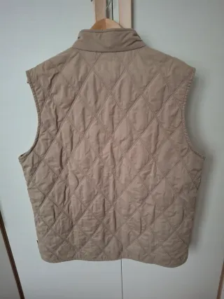 Gilet smanicato trapuntato beige uomo