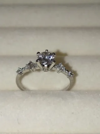 Anillo compromiso oro 18K diamante VVS1