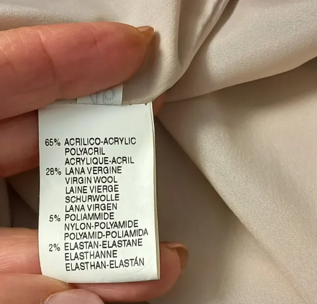 Cappottino doppiopetto fantasia beige e blu 46