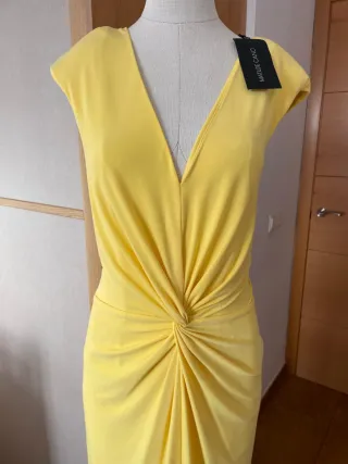 Vestido Matilde Cano Amarillo Talla 40 Nuevo
