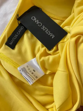 Vestido Matilde Cano Amarillo Talla 40 Nuevo