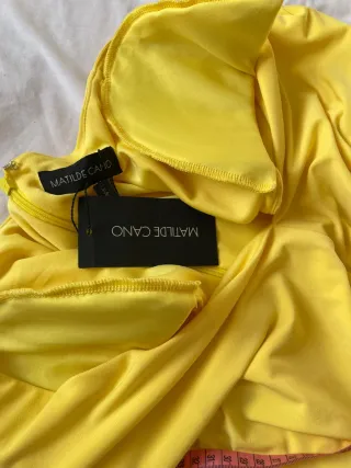 Vestido Matilde Cano Amarillo Talla 40 Nuevo