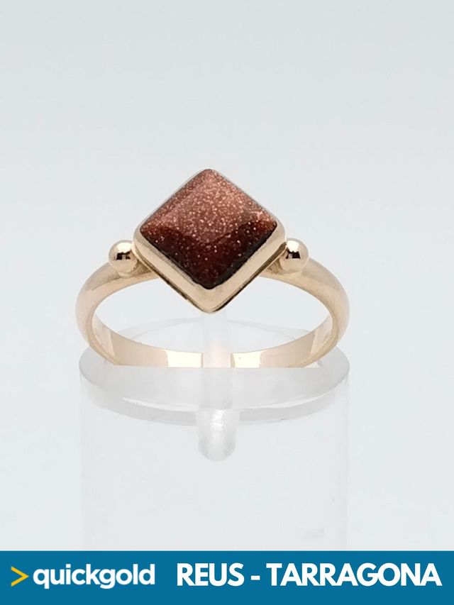 040-01-00576 SOLITARIO ORO ROSA 14K T13