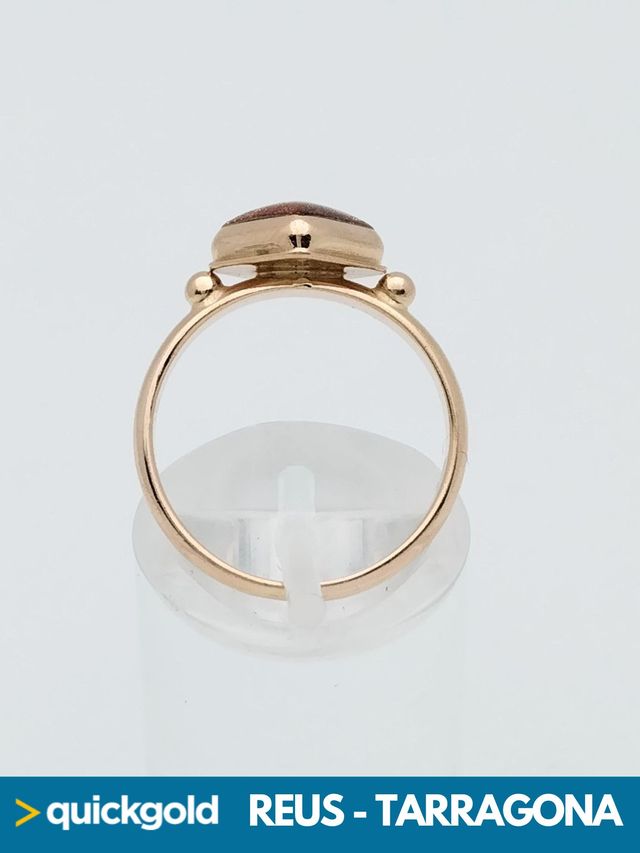 040-01-00576 SOLITARIO ORO ROSA 14K T13