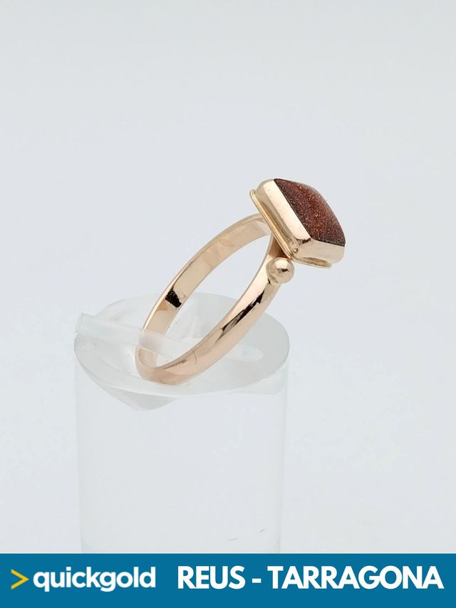 040-01-00576 SOLITARIO ORO ROSA 14K T13