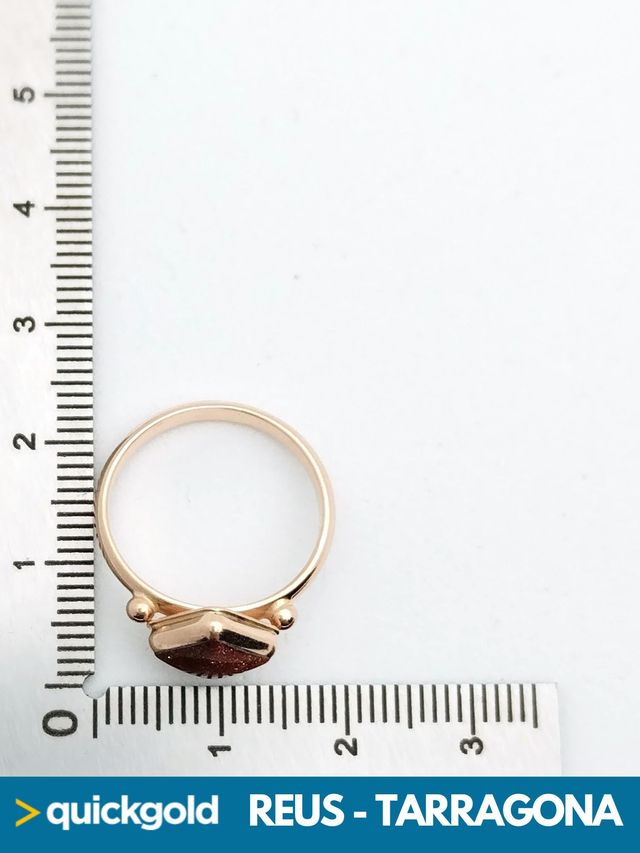 040-01-00576 SOLITARIO ORO ROSA 14K T13