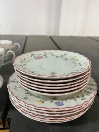 Juego de café porcelana floral inglesa