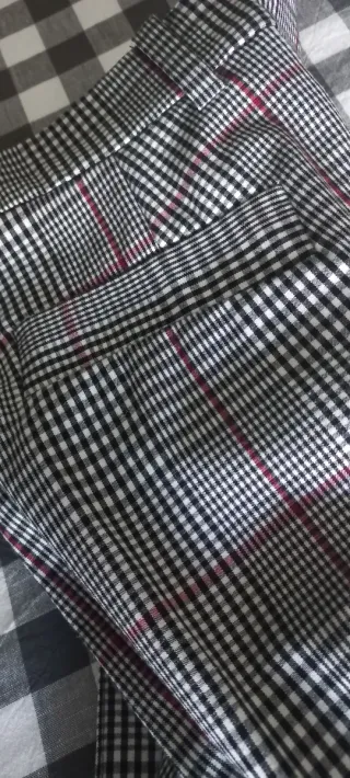 Pantalones de vestir a cuadros mujer
