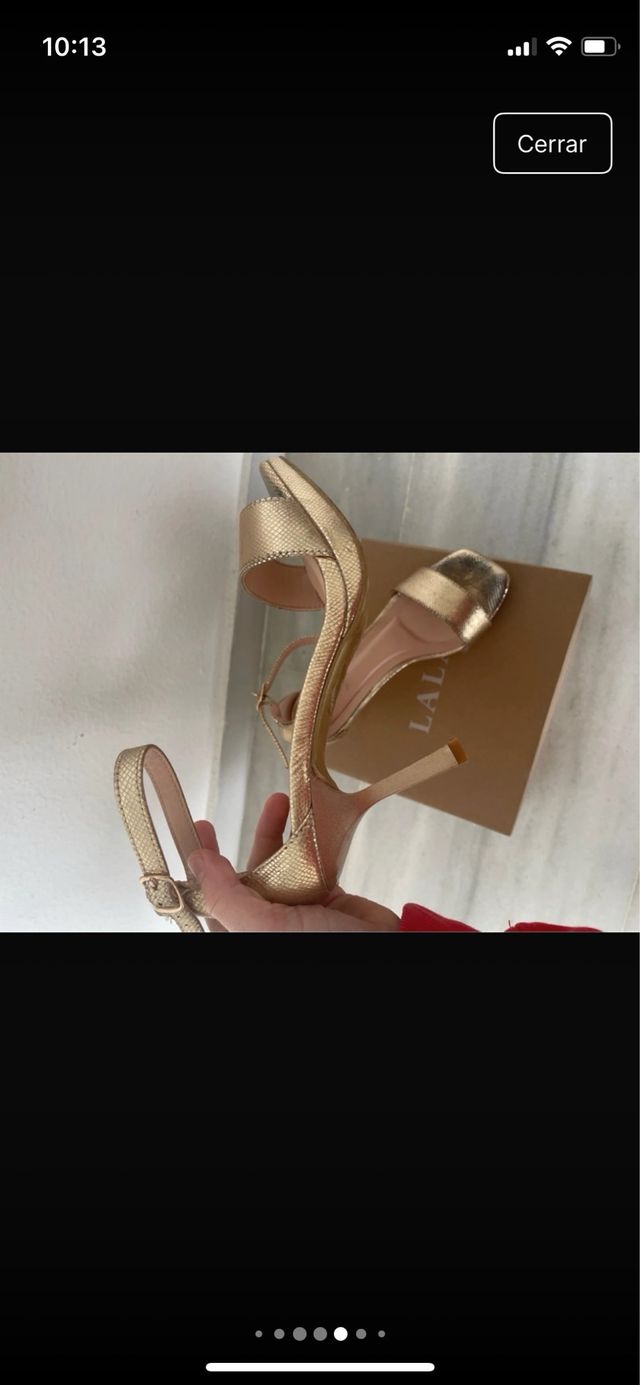 Sandalia de tacón Dorados