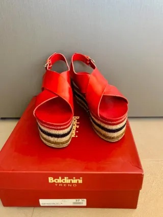 Sandali Baldinini Zeppa Rossi Tg 37.5