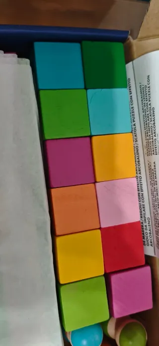 Juego madera basado Montessori Árbol Arco Iris 48