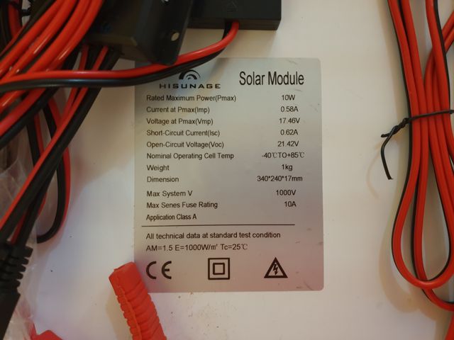 Panel Solar Portátil 10W 12V