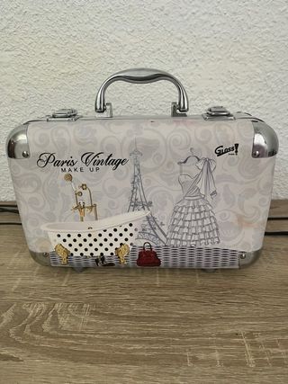 Maletín Organizador Maquillaje Paris Vintage