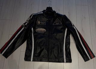 Giubbotto Biker Pelle Vintage Nero