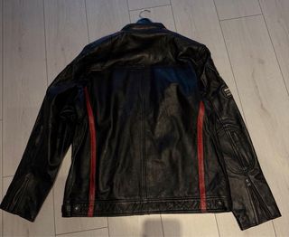 Giubbotto Biker Pelle Vintage Nero