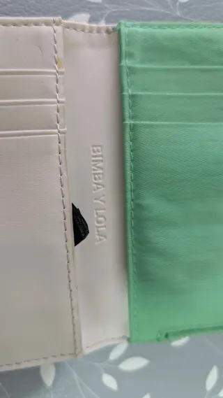 Mini cartera Bimba y Lola beige y verde