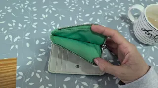 Mini cartera Bimba y Lola beige y verde