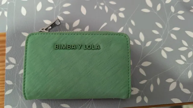 Mini cartera Bimba y Lola beige y verde