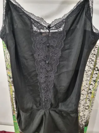 Mono camisón sexy encaje negro