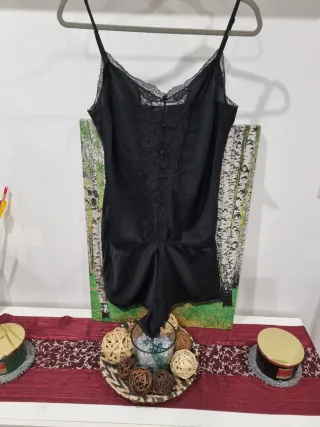 Mono camisón sexy encaje negro