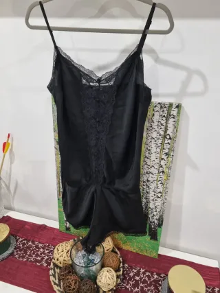 Mono camisón sexy encaje negro