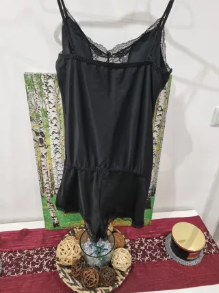 Mono camisón sexy encaje negro