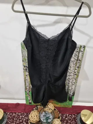 Mono camisón sexy encaje negro