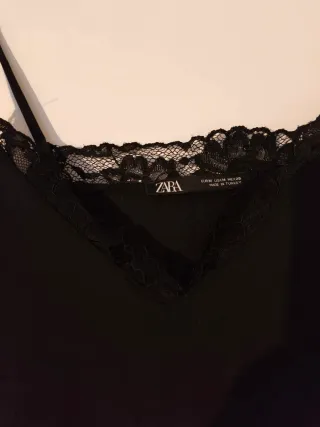 Top Zara lencero negro talla única