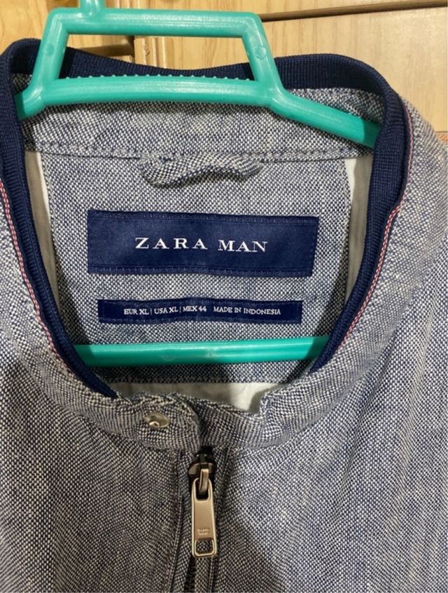 Giubbotto bomber blu grigio da uomo