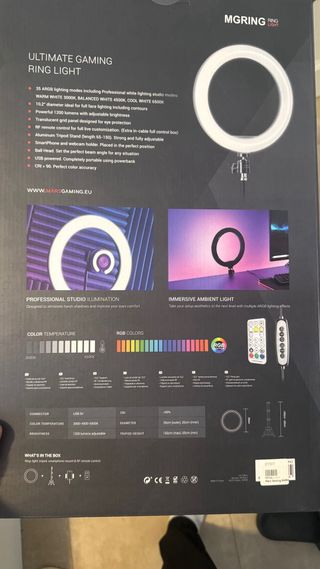 Mars Gaming Aro LED con Trípode y Mando