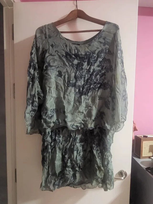 Vestido estampado floral verde