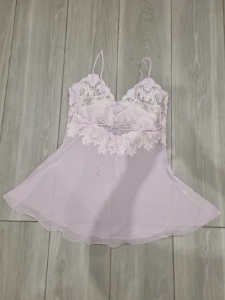 Camisón vintage rosa encaje sexy