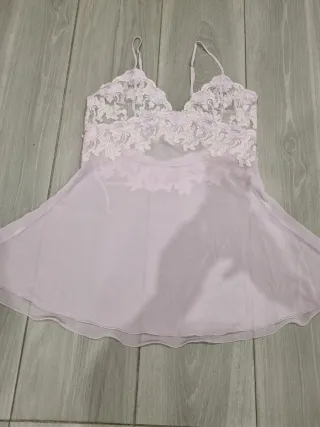 Camisón vintage rosa encaje sexy