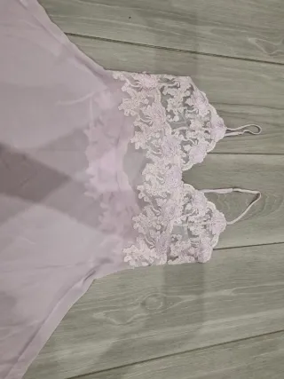 Camisón vintage rosa encaje sexy