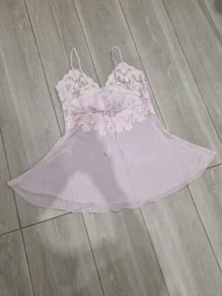 Camisón vintage rosa encaje sexy