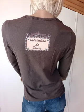 Maglietta Liu Jo marrone con stampa