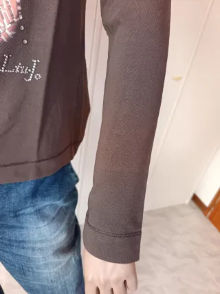 Maglietta Liu Jo marrone con stampa