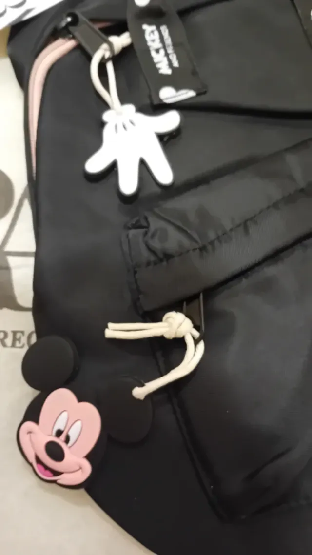 Mochila Zara Mickey Negra y Rosa