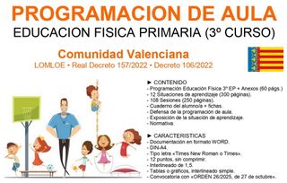 PROGRAMACION EDUCACION FISICA 3º PRIMARIA (VAL)