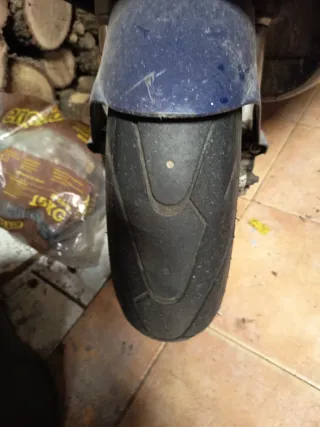 Moto azul Aprilia sr 50