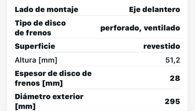 Discos de freno nuevos marca Bosch 294,8mm