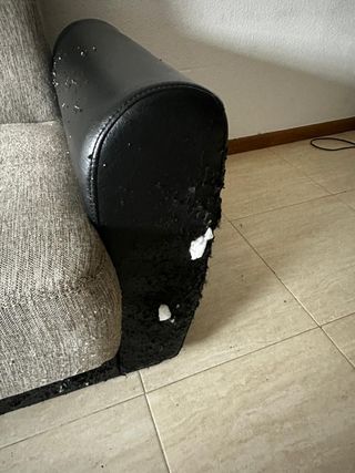 Sofá esquinero 3 módulos tela y piel