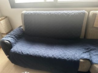 Sofá esquinero 3 módulos tela y piel