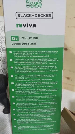 Lijadora Black+Decker Reviva 12V