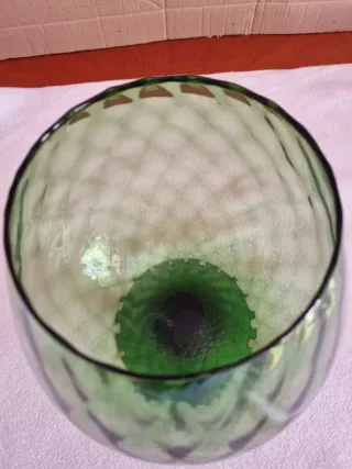 Vaso vintage calice verde anni '60