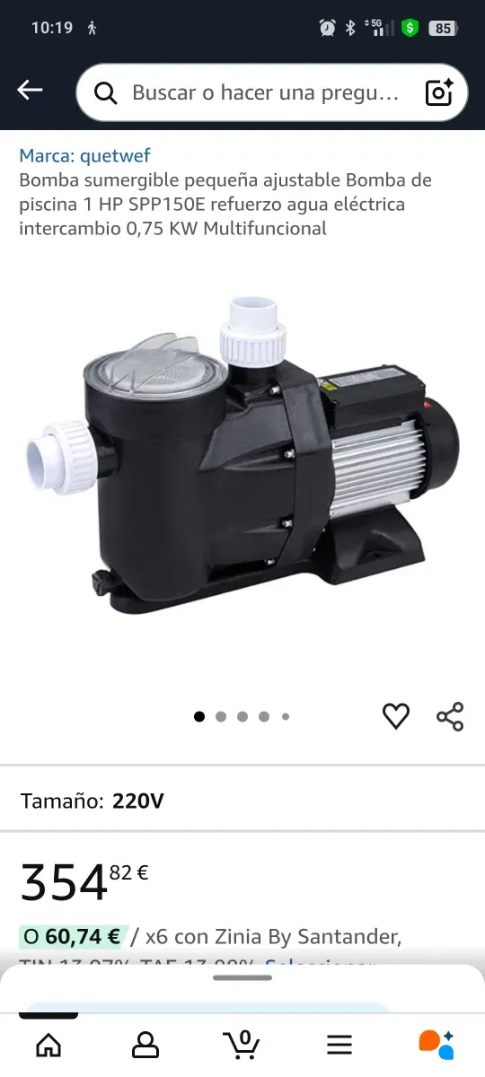 Bomba de piscina VEVOR SPP150E