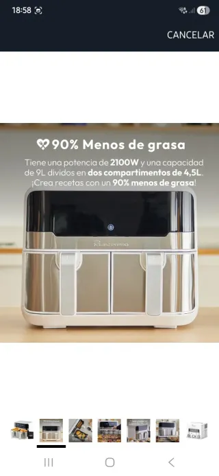 Freidora de aire doble