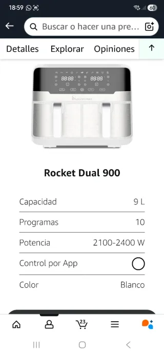 Freidora de aire doble