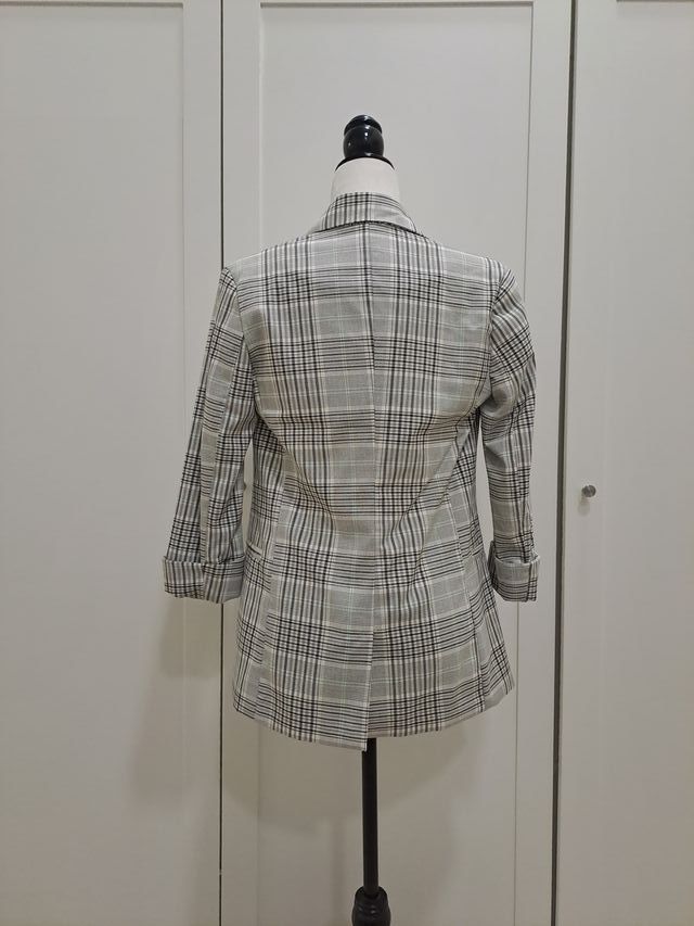 Chaqueta de vestir blazer de cuadros, Bershka, S