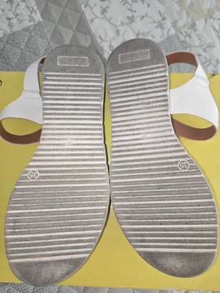 Sandalias niña T 35 multicolor/blanco